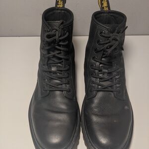Dr. Martens Black Leather Grunge Men's  Combat Boots